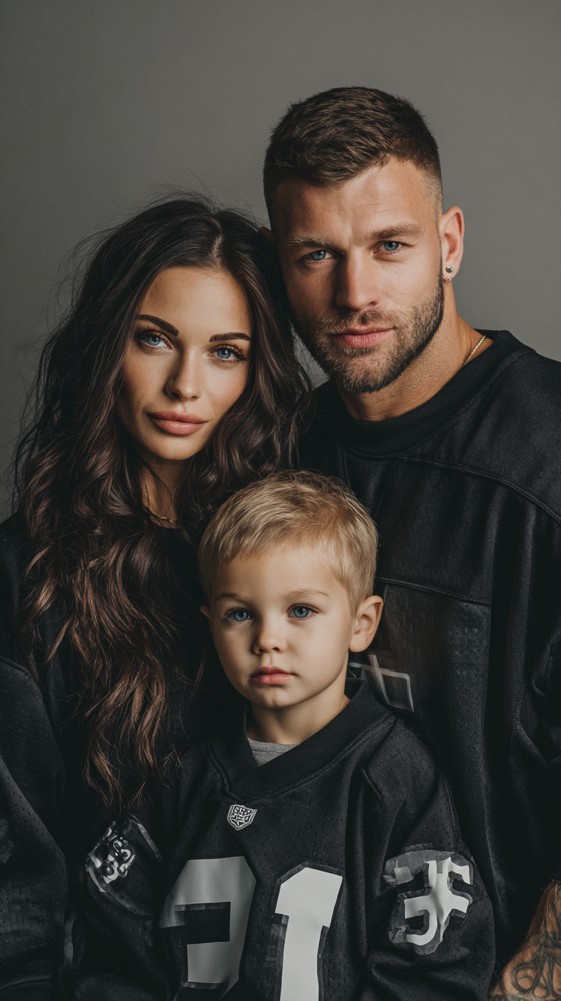 Семейная фотосессия в спортивных костюмах 1 Семейная фотосессия в спортивных костюмах